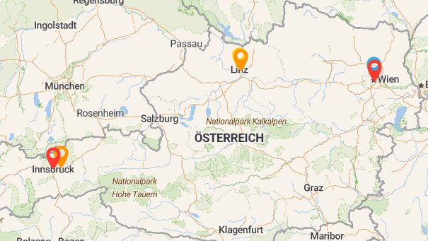 Map of company locations