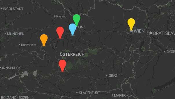 Map of company locations