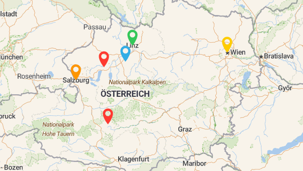 Map of company locations