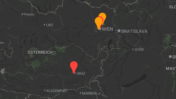 Map of company locations
