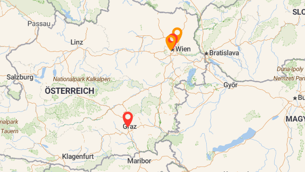 Map of company locations