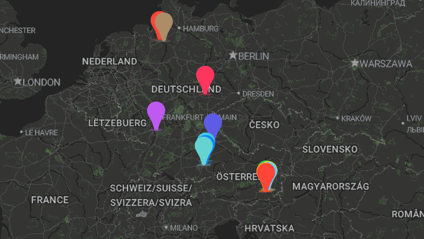 Map of company locations