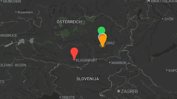 Map of company locations