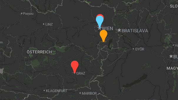 Map of company locations