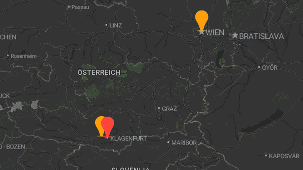 Map of company locations