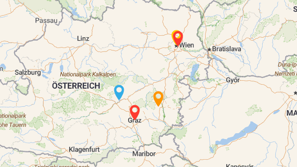 Map of company locations