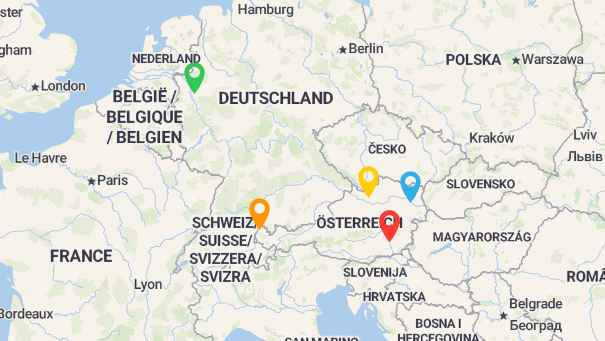 Map of company locations