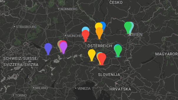 Map of company locations