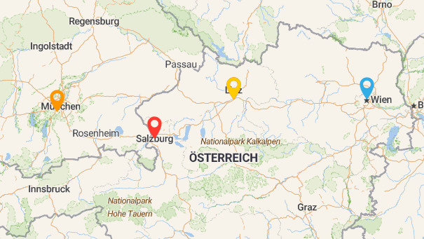 Map of company locations