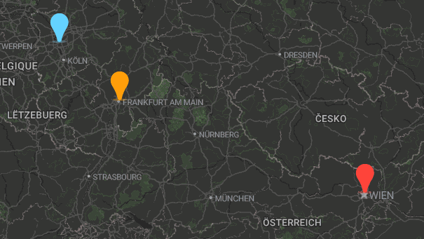 Map of company locations