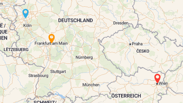 Map of company locations