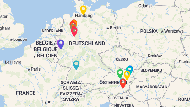 Map of company locations