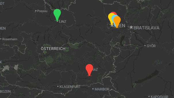 Map of company locations