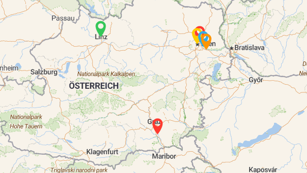 Map of company locations