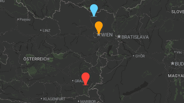 Map of company locations