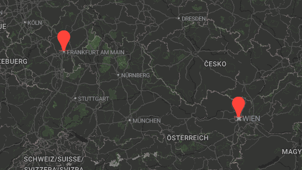 Map of company locations