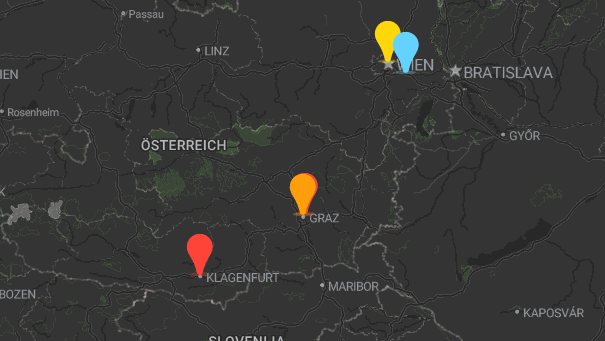 Map of company locations