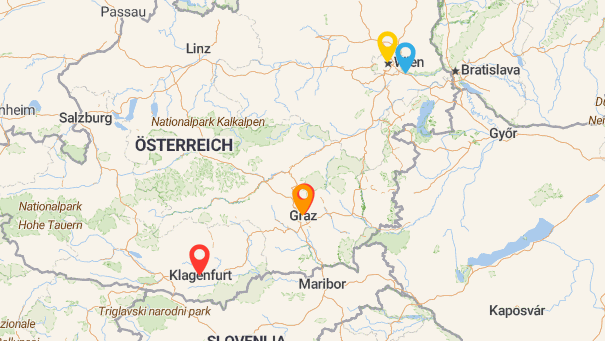 Map of company locations