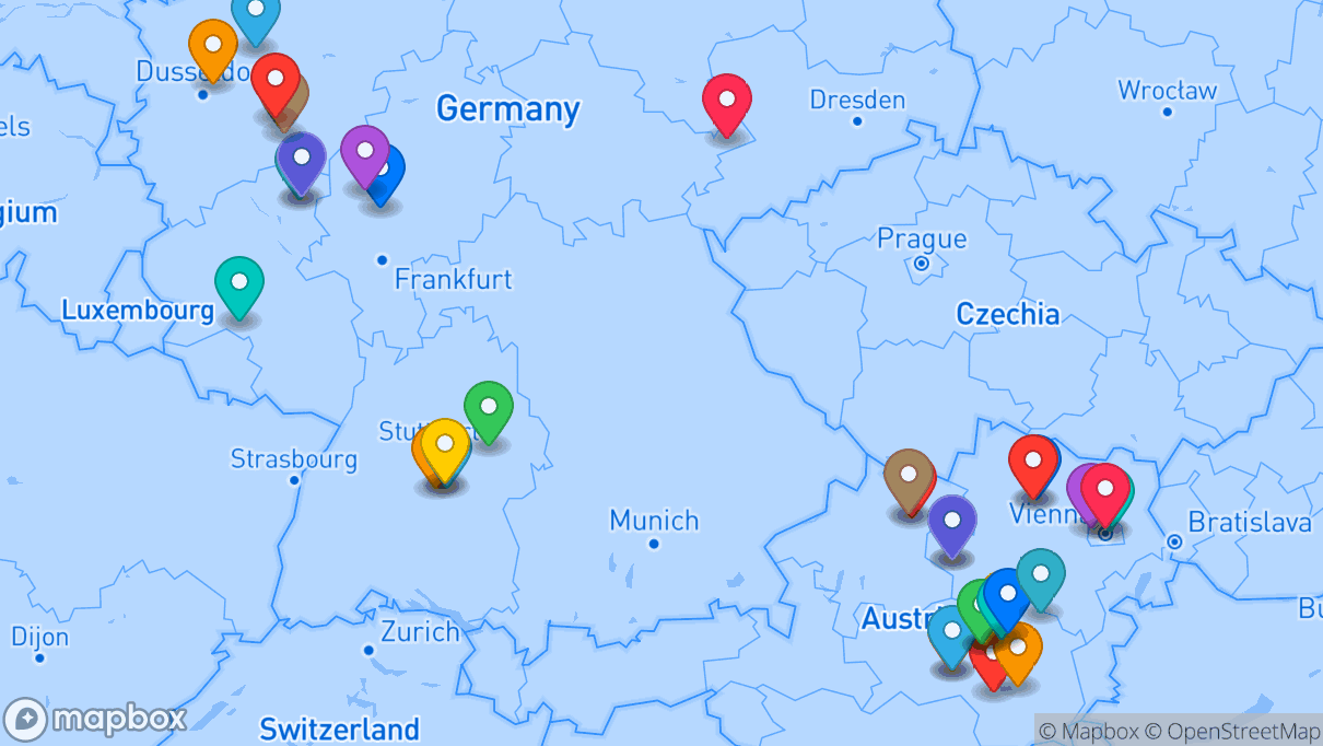 Map of company locations