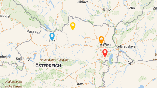 Map of company locations