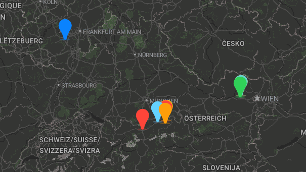 Map of company locations