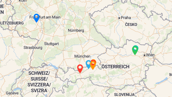 Map of company locations