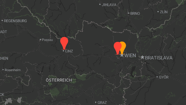 Map of company locations