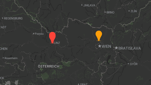 Map of company locations