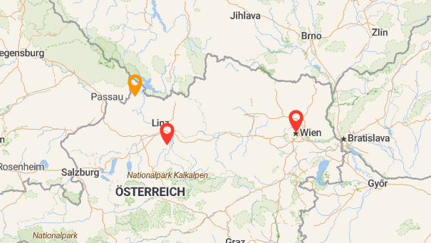 Map of company locations
