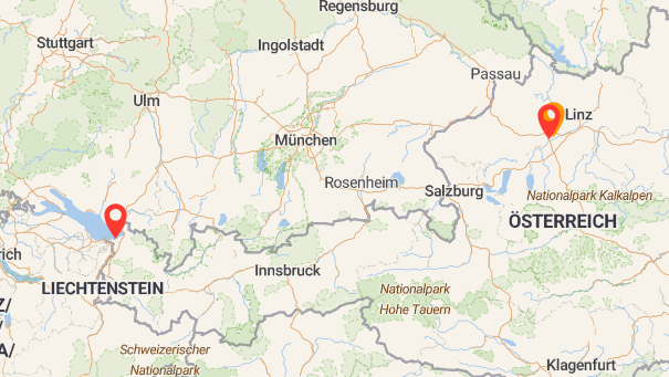 Map of company locations