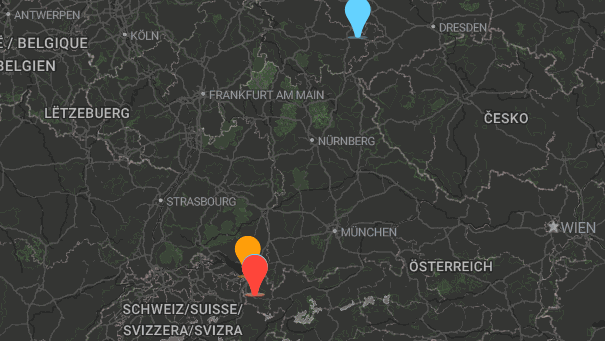 Map of company locations