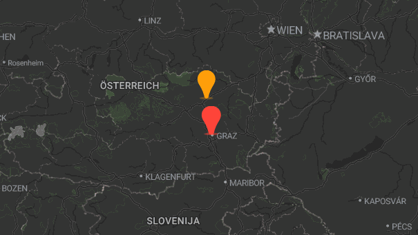 Map of company locations