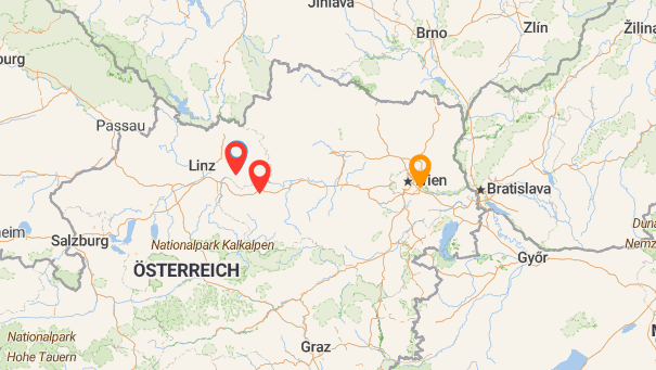 Map of company locations