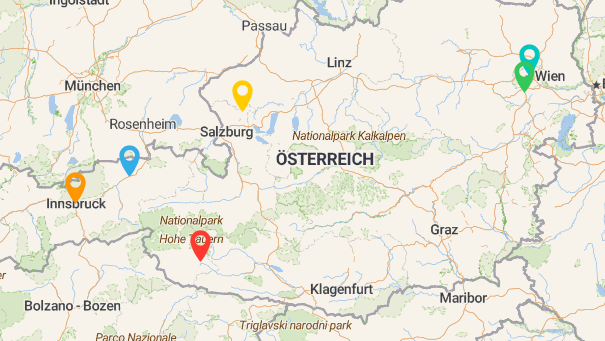 Map of company locations
