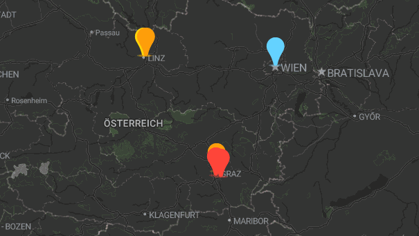 Map of company locations