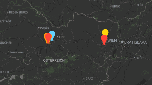 Map of company locations