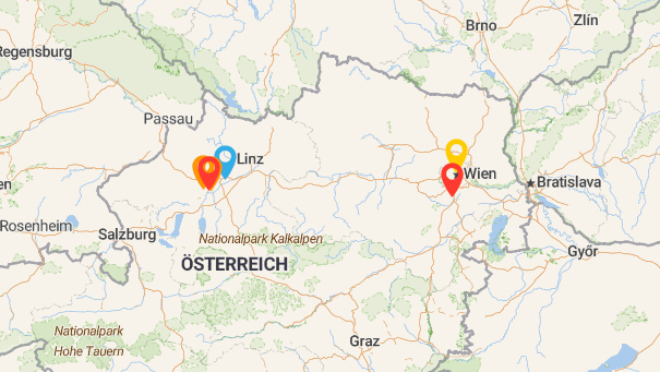 Map of company locations