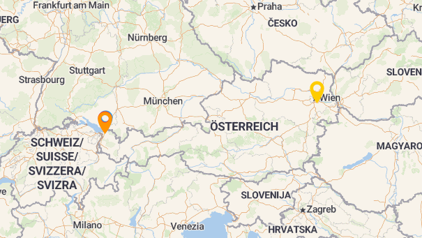 Map of company locations