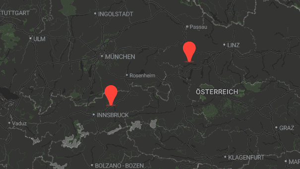 Map of company locations