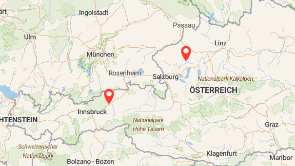 Map of company locations