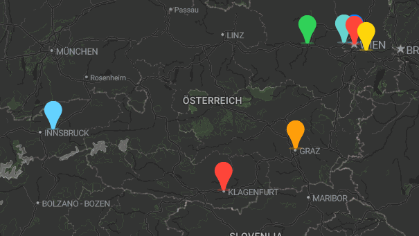 Map of company locations