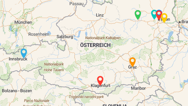 Map of company locations