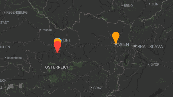 Map of company locations