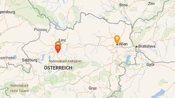 Map of company locations