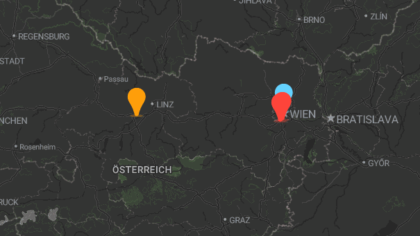 Map of company locations
