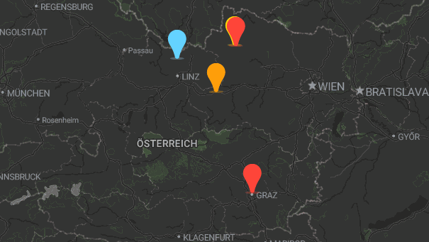 Map of company locations