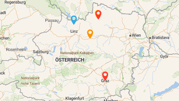 Map of company locations