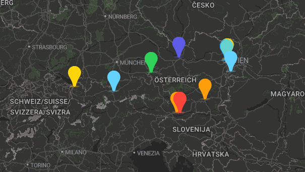 Map of company locations