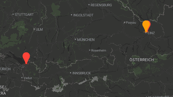 Map of company locations