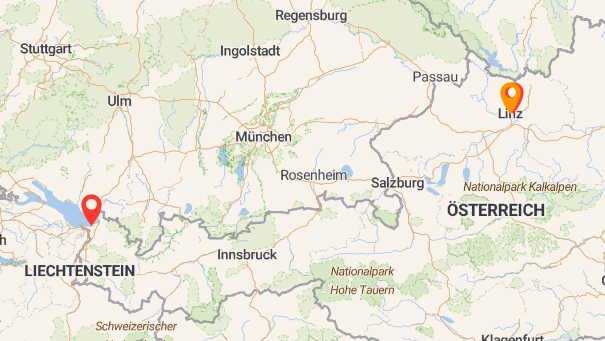 Map of company locations